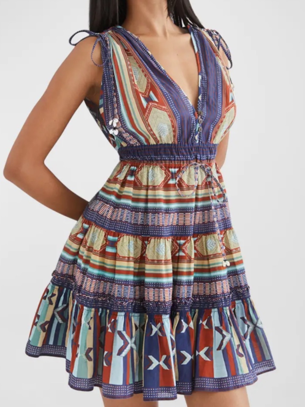 Veronica Beard Mayim Printed Cotton-Voile Dress - Medium
